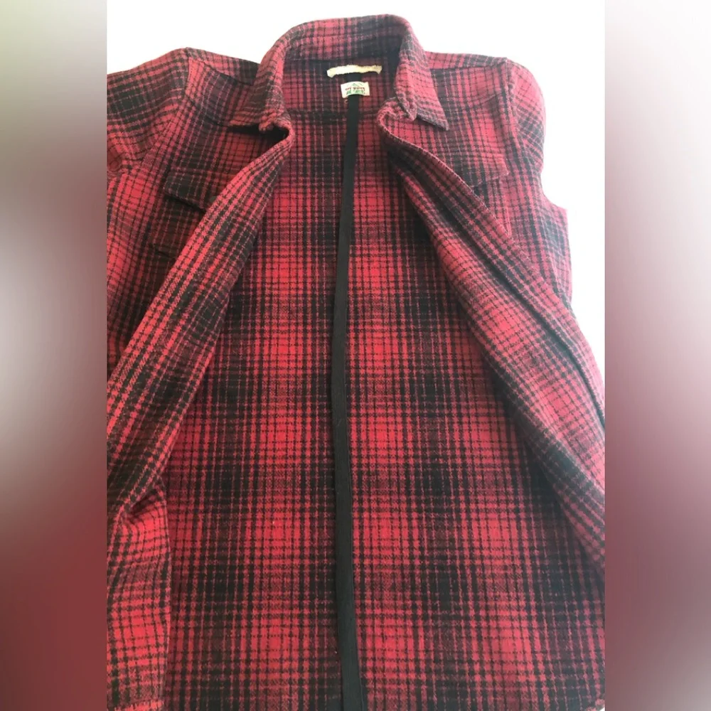 Off-White Heavy Wool Flannel Shirt Jacket Size: M
